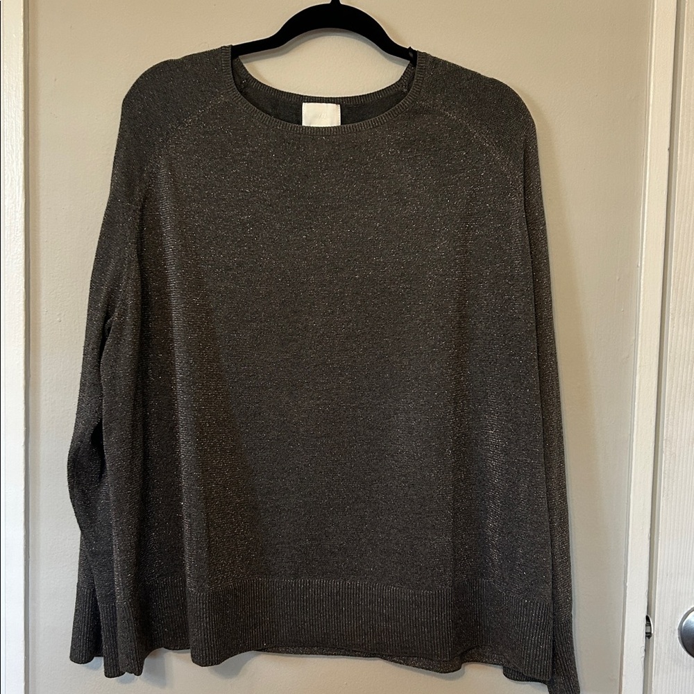 NWOT H&M Shimmering Silver Knit Top